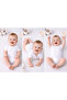 3-Piece 100% Cotton Short Sleeve Baby Snap Bodysuit