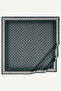 Gray Diamond Tie Pattern Crystal Scarf - 2