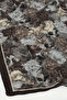 Bitter Coffee Night Flower Patterned Muslin Scarf - 3