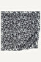 Black Lily Pattern Natural Scarf - 2