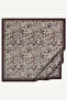 Brown Ethnic Pattern Crystal Scarf - 2