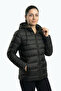 Women's Black Windproof Puffer Winter Coat