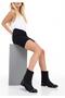 Large Size Women's Stretch Boots 41-42-43-44-Black Patent Leather
