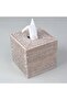 Basket Tissue Box, Square, Countertop, 15Xh15Cm - White