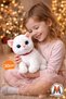 Plush Cat with Sound 30 cm – White Soft Plush Toy, Sleeping and Playmate - 5