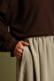 Linen Skirt - Khaki - 4