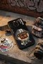 iPhone 14 Pro Max Hiphop Series Pug Embroidery Embroidered Chain Detailed Case Black - 2