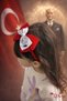 Red and White Atatürk Signature Silhouette Handmade Bowknot Hair Crown for Girls – Turkish Flag Dd214 - 2