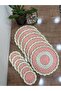 Hand Knitted Placemats / American Service / Plate and Cup Coasters Set of 12 - 2