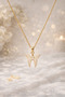 Elegant Butterfly Figured Zircon Stone Stylish Steel Necklace That Does Not Tarnish - 2