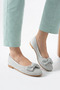 Women's Stone Detailed Bowknot Ballerina Casual Office Shoes Ballerina Stc1249 - 2