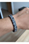 Antique Black White Genuine Leather Bracelet