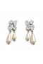 (Silver) Zircon Stone and Pearl Stylish Luxury Evening Dress Earrings - 2