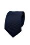 Navy Blue Patterned 8 cm Wide Classic Tie - 6