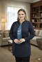 Plus Size Women's Oy Şo Combed Cotton Tunic Blouse with Tie