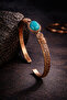 Women's Copper Bracelet Turquoise Stone Handcuff Bracelet - 5