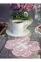 2-Pack Pink Infinite Love Celtic Knot Design Modern Cocktail Coffee Presentation Napkin 15cm