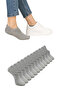 12 Pairs Women Gray Bamboo Invisible Sneaker Sneaker Socks