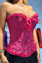Enissa Embroidered Corset - Neon Pink