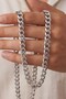 4mm Figaro Model Steel Chain Necklace Zn-314 - 4