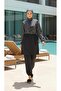Full Coverage Eye-Catching Beachwear Swim Hijab Swimsuit with Elastic Adjustable Waistband and Gift Bag - 3