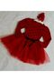 Girl's Red Long Sleeve Polka Dot Birthday Special Day Christmas Gift Evening Dress Casual Princess Dress - 3