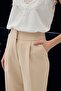 High Waist Classic Trousers - Beige - 5