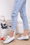 Genuine Leather White Women's Leather Ballerinas Dp16-0061 - 3