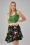 Floral Patterned Elastic Waist Skirt Shorts Skirt with Shorts Skirt Ruffle Skirt Mini Skirt Midi Skirt - 4
