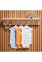 Stripped Triple Sleeveless Baby Bodysuit Orange