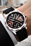 Silicone Cord Steel Case Automatic Mechanism Men Wrist Watch Black-Red Sddk102 - 2