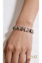 Non-tarnishing Steel Silver Color Butterfly Chain Cuff Bracelet - 3