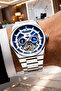 Steel Cord Steel Case Automatic Mechanism Men's Wristwatch Silver-Blue Sddk105 - 4