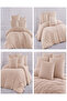 Ranforce 100% Cotton Solid Color Beige Single Duvet Cover Set with Elastic Sheet and 2 Pillows - 3