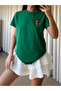 Basic with Teddy Bear Embroidery - Green - 4