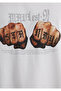 Printed Ecru T-Shirt Relaxed Fit / Relaxed Cut 0613003-70057 - 6
