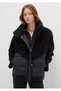 Sherpa Detailed Black Jacket Loose Fit / Loose Relaxed Fit 1110476-900 - 4