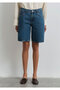 Melinda Real Blue Hazy Dark Jean Shorts 1410144-89745 - 4