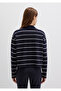 Striped Navy Blue Polo T-Shirt Boxy Fit 1612813-87988 - 4