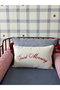 Good Morning Written Embroidered Throw Pillow Cover - 30X50Cm - Dowry Throw Pillow Cover