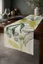 Modern Green Leaves Pattern Digital Printed Decorative Runner - 6