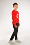 23 April 19 May 29 October 10 November Tshirt Cotton Combs Girls Boys Unisex Flag Red Long Sleeve - 4