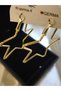 Steel Gold Color Trend Women Vintage Patterned Modern Design Y2K Earrings Mother's Day Birthday Star - 2