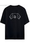 Pandorica's Dog Mom Written Dog Ear Printed Unisex Cotton T-Shirt