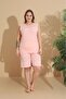 Women's Milan Fabric Large Size Curve Printed Patterned Shorts Pajama Set - 3
