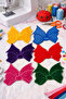 6 Pieces Mix Colorful Bow Coffee Presentation Napkin, Serving Napkin, Cocktail Napkin - 2