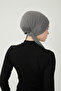 Tie-On Dark Gray Ready-Made Turban Hijab Cap Suitable for Medical Use - 5