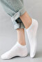 12 Pairs Seamless Women's White Bamboo Invisible (sneaker) Sneaker Socks - 2