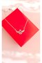Winged Ring Necklace - Solitaire Ring Necklace - Women's Steel Necklace - Sparkling and Romantic Necklace - 4