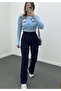 Women's High Waist Flared Flared Palazzo Pants - 4